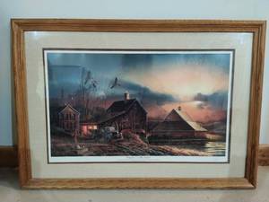 lot 161 image: Framed Terry Redlin Art