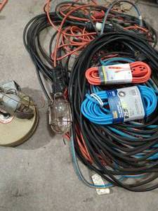 lot 337 image: Collection Of Extension Cords And Wire