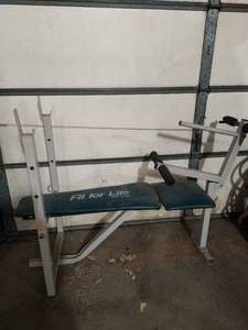 lot 380 image: Fit For Life Weight Bench With Weights