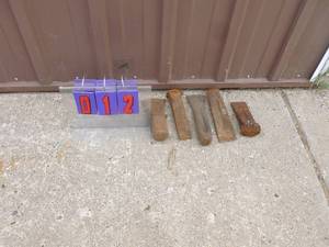 Qty of 5 wood splitting wedges. As shown.