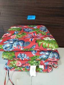 4 HAMPTON BAY Ruby Tropical Square Outdoor Seat Cushion (2-Pack)