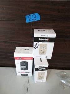 2 KWIKSET Powerbolt2 Satin Nickel Single Cylinder Electronic Deadbolt Featuring SmartKey Security AND KWICKSET SmartCode 913 Venetian Bronze Single Cylinder Electronic Deadbolt Featuring SmartKey Security