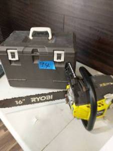 RYOBI16 in. 37cc 2-Cycle Gas Chainsaw with Heavy-Duty Case