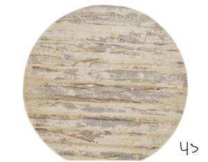 UNIQUE LOOM Aurora Nora Beige 6 0 x 6 0 Round Rug