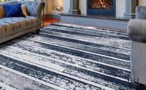 Jasmin Collection Stripes Design Multi-Color 7 ft. 8 in. x 9 ft. 8 in. Area Rug
