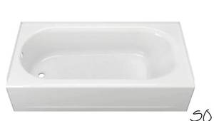 AMERICAN STANDARD PRINCETON Princeton 60 in. x 30 in. Americast Apron-Front Bathtub with Left Hand Drain