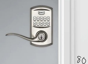 2 KWICKSET 917 SmartCode Satin Nickel Electronic Single-Cylinder Tustin Door Lever Featuring SmartKey Security