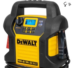 DEWALT 1400 Peak Amp Portable Car Jump Starter with Digital Compressor