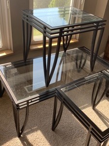 lot 57 image: Set of Three Coordinating Accent Tables