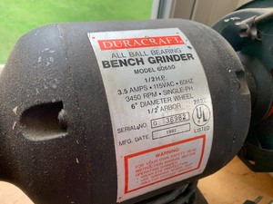 lot 68 image: Duracraft Bench Grinder