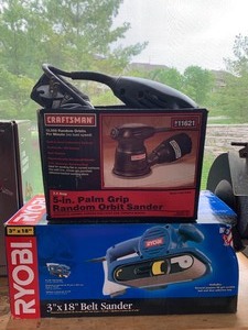 lot 67 image: Two Ryobi Belt Sanders