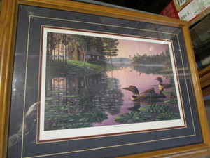 Cabin & Loons by Norlien