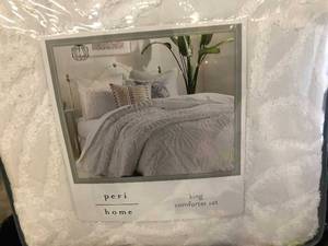 lot 113 image: Peri Home Peri Chenille Medallion Bedding Collection, NEW
