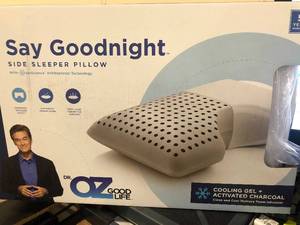 lot 114 image: Dr. Oz Good Life Say Goodnight Side Sleeper Memory Foam Pillow(1), NEW