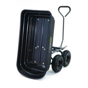 lot 61 image: Gorilla Carts 600 lb. Poly Garden Dump Cart GOR4PS