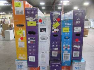 lot 21 image: UNTOUCHED Wholesale Pallet of 40 43 50 & 55 Smart Ultra HD TVs - $ 3,689.87 RETAIL VALUE