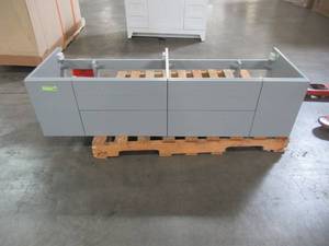 lot 419 image: Fresca Lucera 60 in. W Wall Hung Bath Vanity in Gray FCB6160GR-UNS-CWH-U