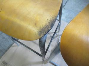 lot 303 image: Carnegy Avenue 2 Natural Wood SeatSilver Frame Side Chairs CGA-XU-21704-NA-HD