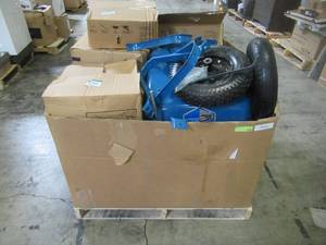 lot 310 image: WHOLESALE MIXED PALLET OF WHEELBARROW PARTS AND HARDWARE