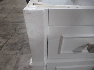 lot 323 image: Home Decorators Collection Melpark 48 in. W x 22 in. D Bath Vanity in White Melpark 48W