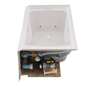 lot 102 image: American Standard EverClean 5 ft. x 32 in. Left Drain Whirlpool Tub in White, 2425LC-LHO.020