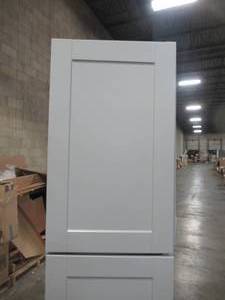 lot 337 image: Hampton Bay Shaker Assembled 18x84x24 in. Pantry Kitchen Cabinet in Dove Gray KP1884-SDV
