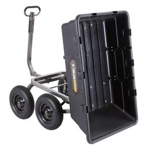 lot 342 image: Gorilla Carts 1,500 lb. Super Heavy Duty Poly Dump Cart GOR10-16