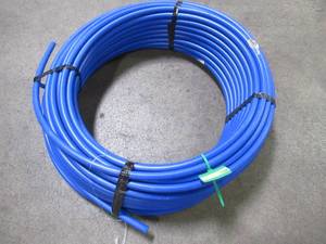 lot 210 image: Advanced Drainage Systems 34 in. x 100 ft. 250 psi Polyethylene Pipe in Blue, X4-75250100.