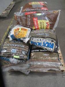 lot 213 image: Pallet of Brow and Cypress Mulch