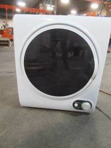 lot 221 image: Magic Chef Compact 1.5 cu. ft. Electric Dryer in White, MCSDRY15W - Works Well - Slight Scratch and Dent.