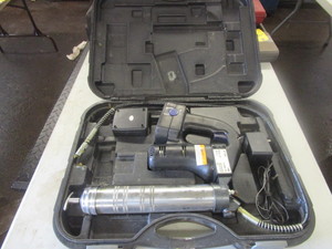 lot 315 image: OEM CORDLESS GREASE GUN  WITH CHARGER, BATTERY AND CASE