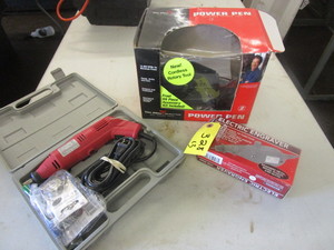 lot 328 image: A TIM ALLEN POWER PEN ROTARY TOOL, A ROTARY TOOL KIT AND AN ENGRAVER