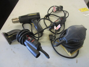 lot 329 image: SANDERS, HEAT GUN AND DREMEL TOOL