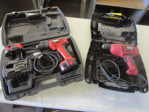 lot 339 image: SKILL DRILLS- ONE ELE,CTRIC ONE CORDLESS
