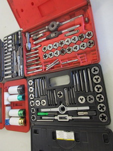 lot 360 image: ASSORTED METRIC AND SAE SOCKET AND TAP & DIE SETS