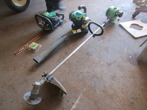 lot 415 image: WEED EATER, GAS POWERED TRIMER, BLOWER AND HEDGE TRIMMER