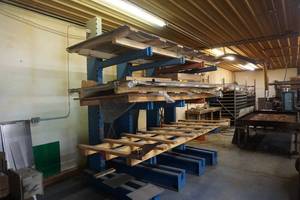 lot 25 image: 4 Section Cantilever Adjustable Material Storage Racking