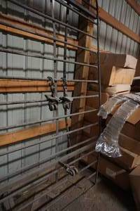 lot 75 image: Hanging Metal Parts Rack With Material TrackingRollers