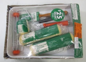 lot 521 image: 8-Piece Painting Set - Brush, Rollers, Tray