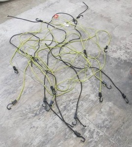 lot 530 image: 2-Pack Husky Adjustable Cargo Nets Medium Duty Black Yellow
