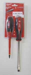 lot 553 image: Milwaukee Demo Screwdriver Drivers with Steel Caps (2-Piece) 48-22-2702