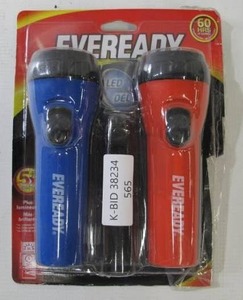 lot 565 image: Eveready 2-Pack General Purpose LED Flashlight
