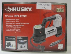 lot 590 image: Husky 12 Volt Inflator - For Cars, Trucks, Basketball, Inflatables, Etc