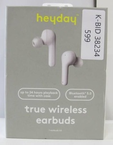 lot 599 image: Heyday True Wireless Bluetooth Earbuds - Mist White