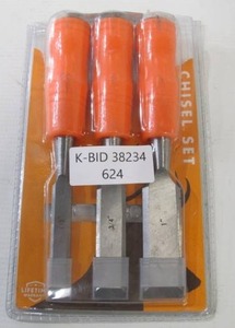 lot 624 image: 3-Piece Chisel Set - 12 34 1