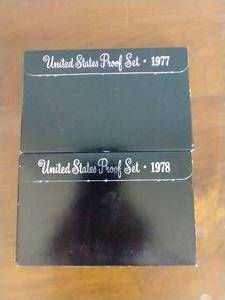 2 U.S. Proof Sets - 1977, 1978