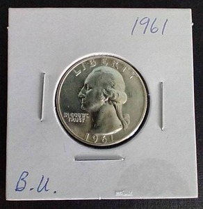 1961 90% Silver Washington Quarter