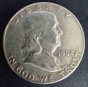 1962-D 90% Silver Franklin Half Dollar