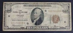 1929 $10 Chicago Note
