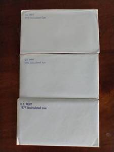 3 U.S. Mint Sets - 1975, 76, 77